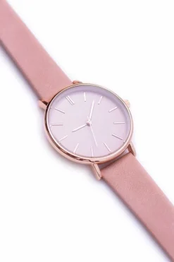 New Ernest Damski Różowy Zegarek Montane Koperta Złoty Róż