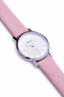 New Damski Różowy Zegarek Vega Srebrna Koperta Zegarki