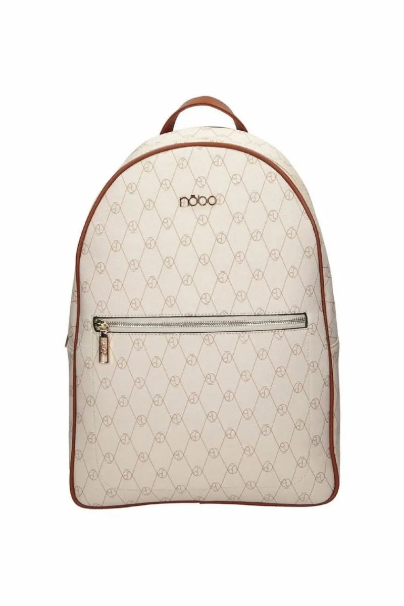Sale Nobo Damski Skórzany Plecak M0440-CM00 Jasnobeżowy
