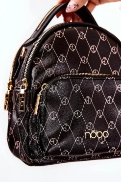 Nobo Damski Skórzany Plecak L1341-C020 Czarny