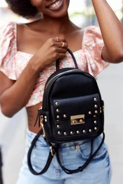 Outlet Nobo Damski Skórzany Plecak K4110 Czarny