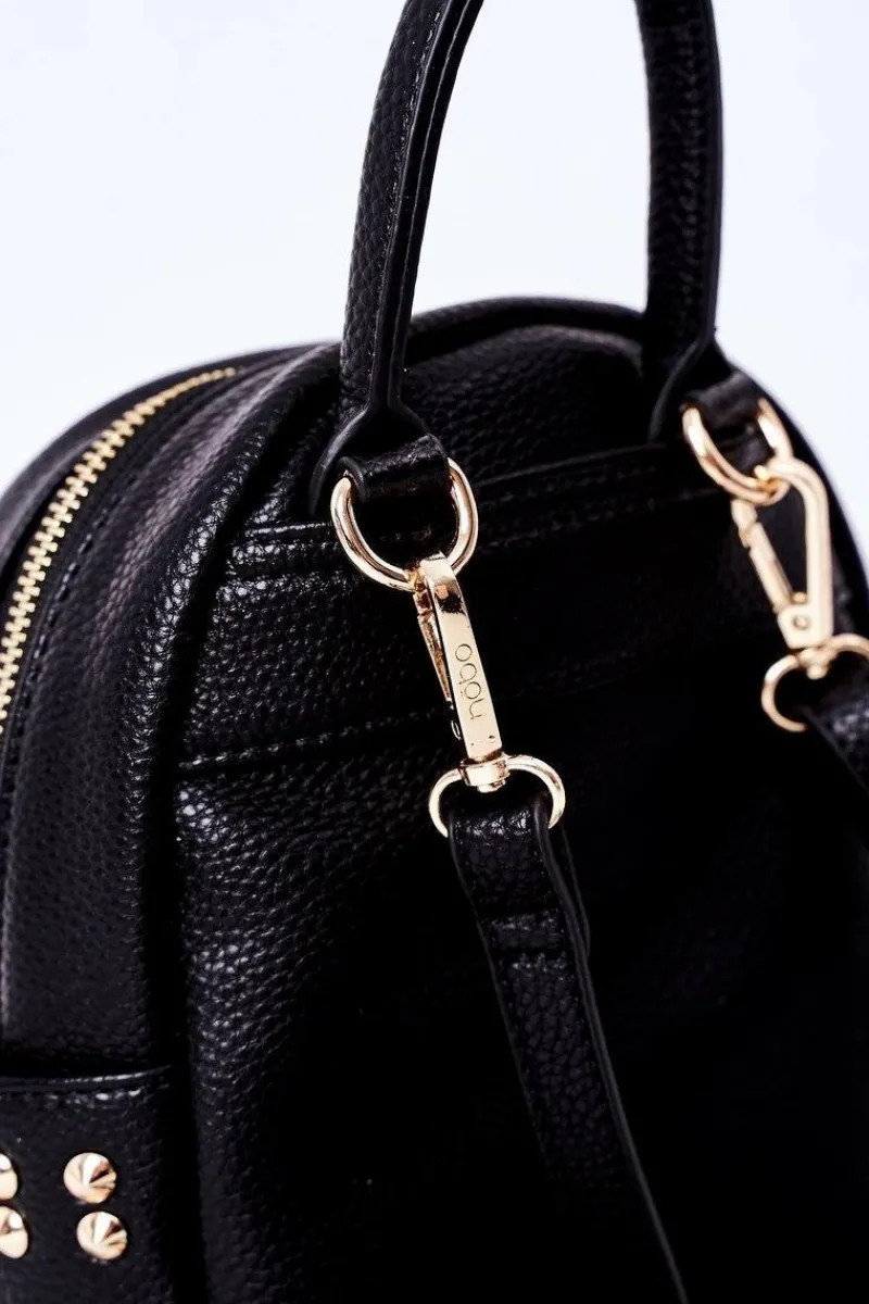 Outlet Nobo Damski Skórzany Plecak K4110 Czarny