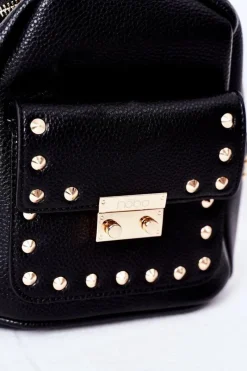 Outlet Nobo Damski Skórzany Plecak K4110 Czarny