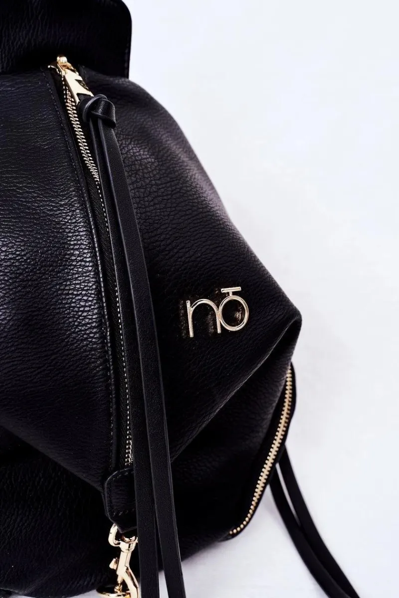 Plecaki|Torebki Nobo>Nobo Damski Skórzany Plecak Torebka 2w1 K3190 Czarny