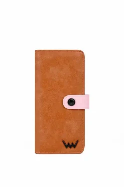 New Boto Damski Skórzany Portfel Na Napę Brązowo-Beżowy Florience