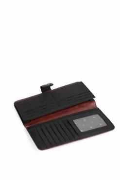 Outlet Boto Damski Skórzany Portfel Na Napę Brązowo-Czarny Florience