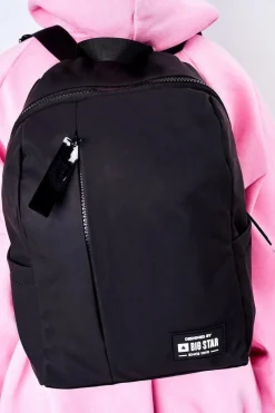 New Damski Sportowy Plecak Big Star HH574110 Czarny Plecaki