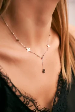 Discount Boto Damski Srebrny Naszyjnik Koniczynka Cyrkonia Amanda