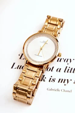 Zegarki></noscript>Giorgio&Dario Damski Stalowy Zegarek Giorgio & Dario Z Cyrkoniami Złoty