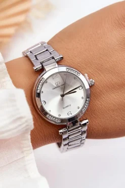 New Giorgio&Dario Damski Stalowy Zegarek Z Cyrkoniami Srebrny