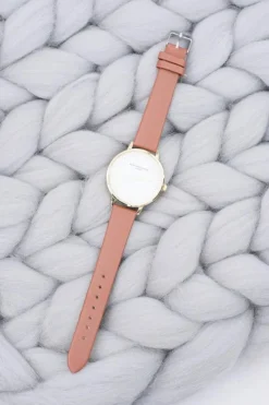 New Damski Stylowy Klasyczny Brązowy Zegarek Zegarki