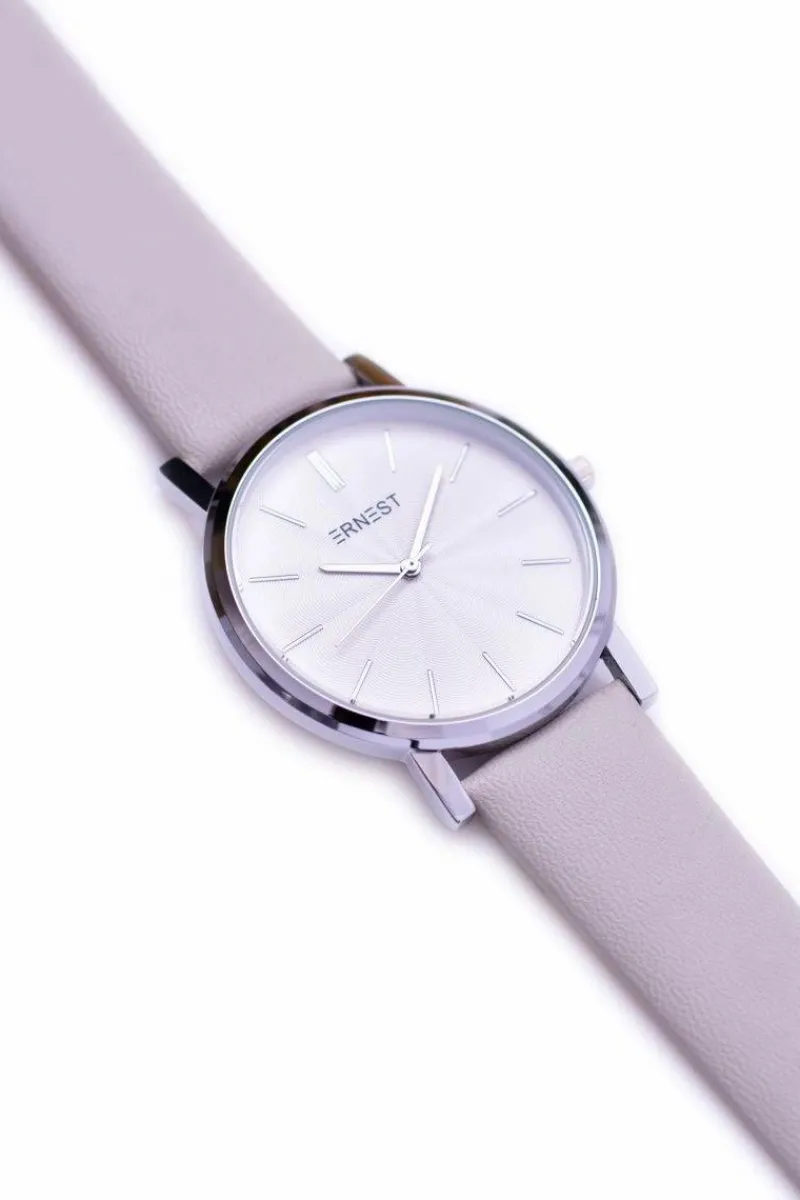 New Ernest Damski Szary Zegarek Vega Jasnoszary