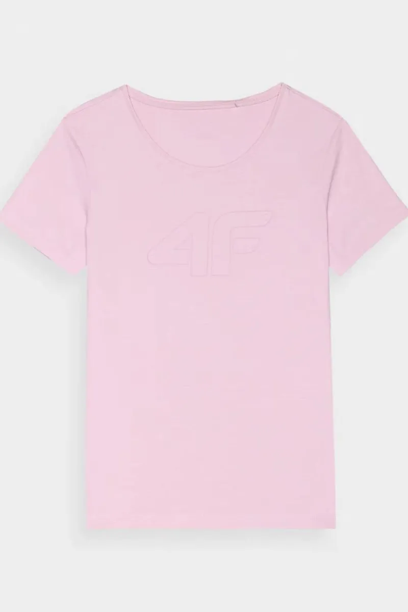 Sale 4F Damski T-Shirt Z Nadrukiem WMM00TTSHF1846-56S Różowy