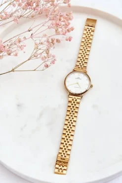 New Damski Wodoodporny Zegarek Jasna Tarcza Giorgio&Dario Złoty Zegarki