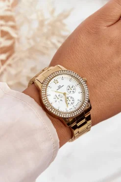 Zegarki>Giorgio&Dario Damski Wodoodporny Zegarek Giorgio & Dario Z Cyrkoniami Złoty