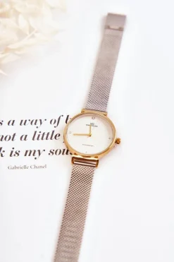 Outlet Damski Wodoodporny Zegarek Giorgio & Dario Z Bransoletą Złoto-Srebrny Zegarki