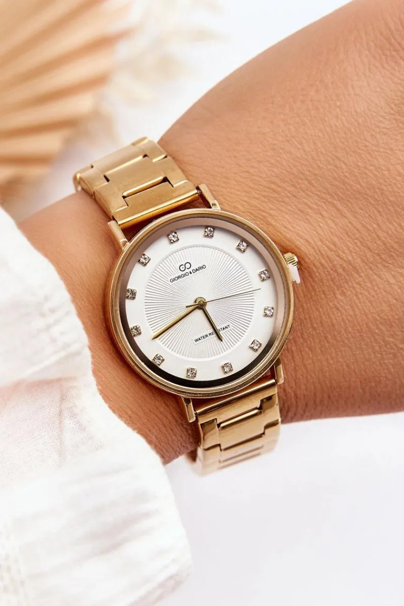 Discount Giorgio&Dario Damski Wodoodporny Zegarek Złoty