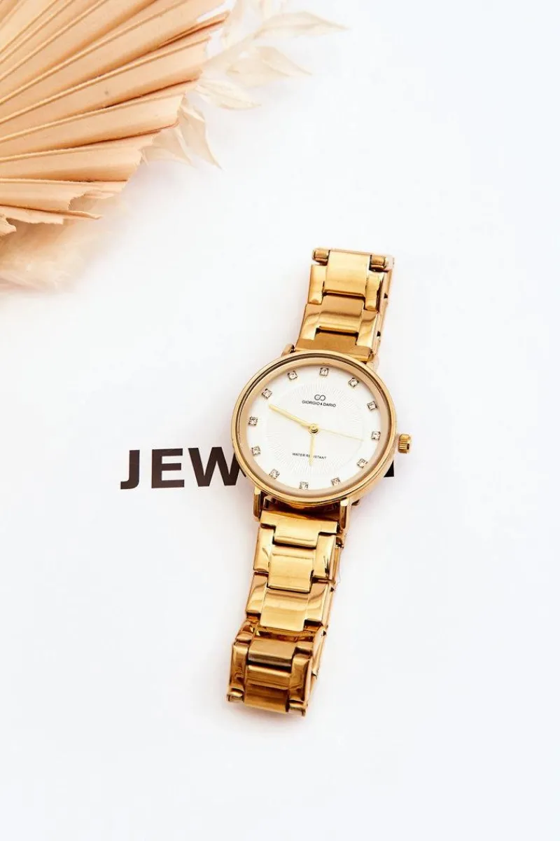 Discount Giorgio&Dario Damski Wodoodporny Zegarek Złoty