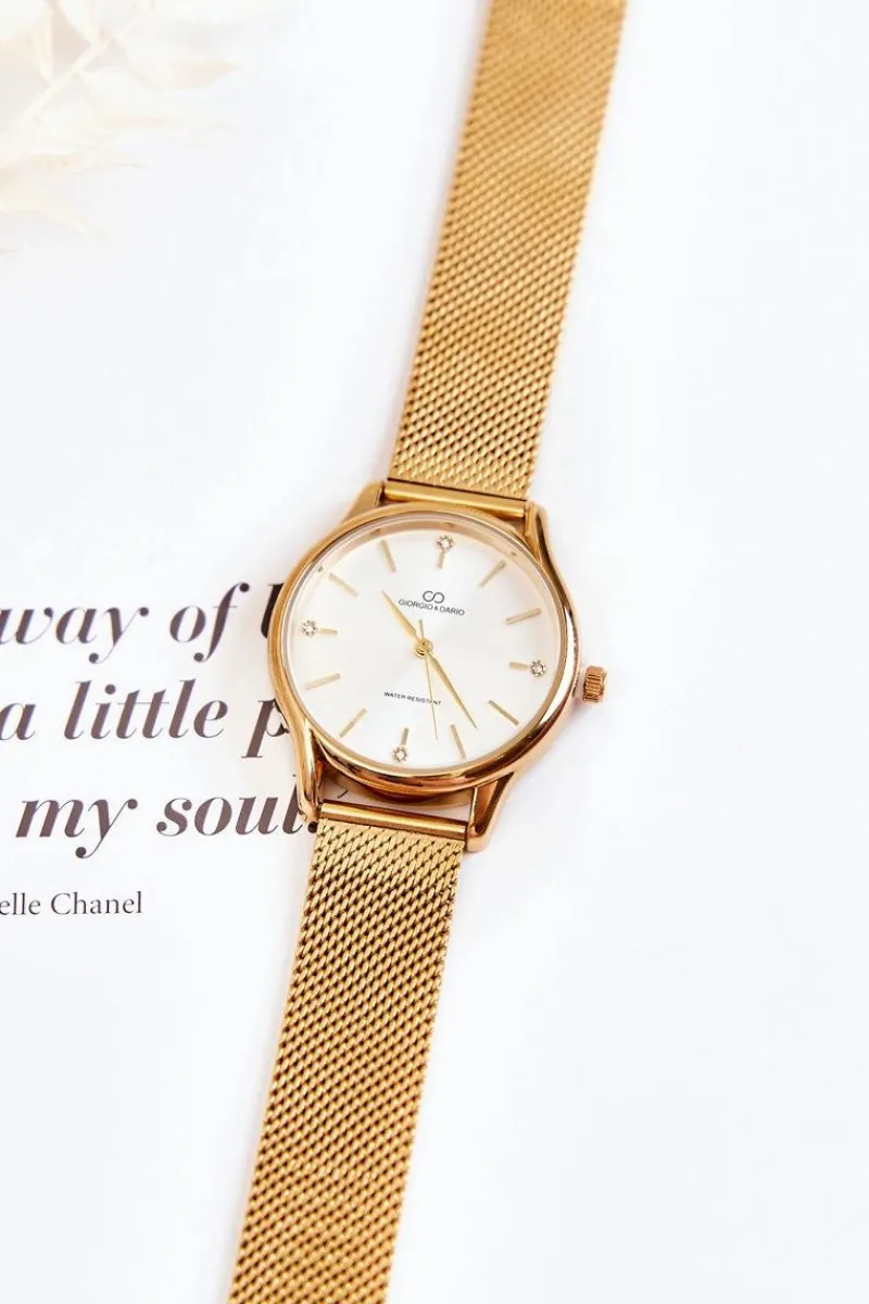 New Giorgio&Dario Damski Wodoodporny Zegarek Giorgio & Dario Złoty