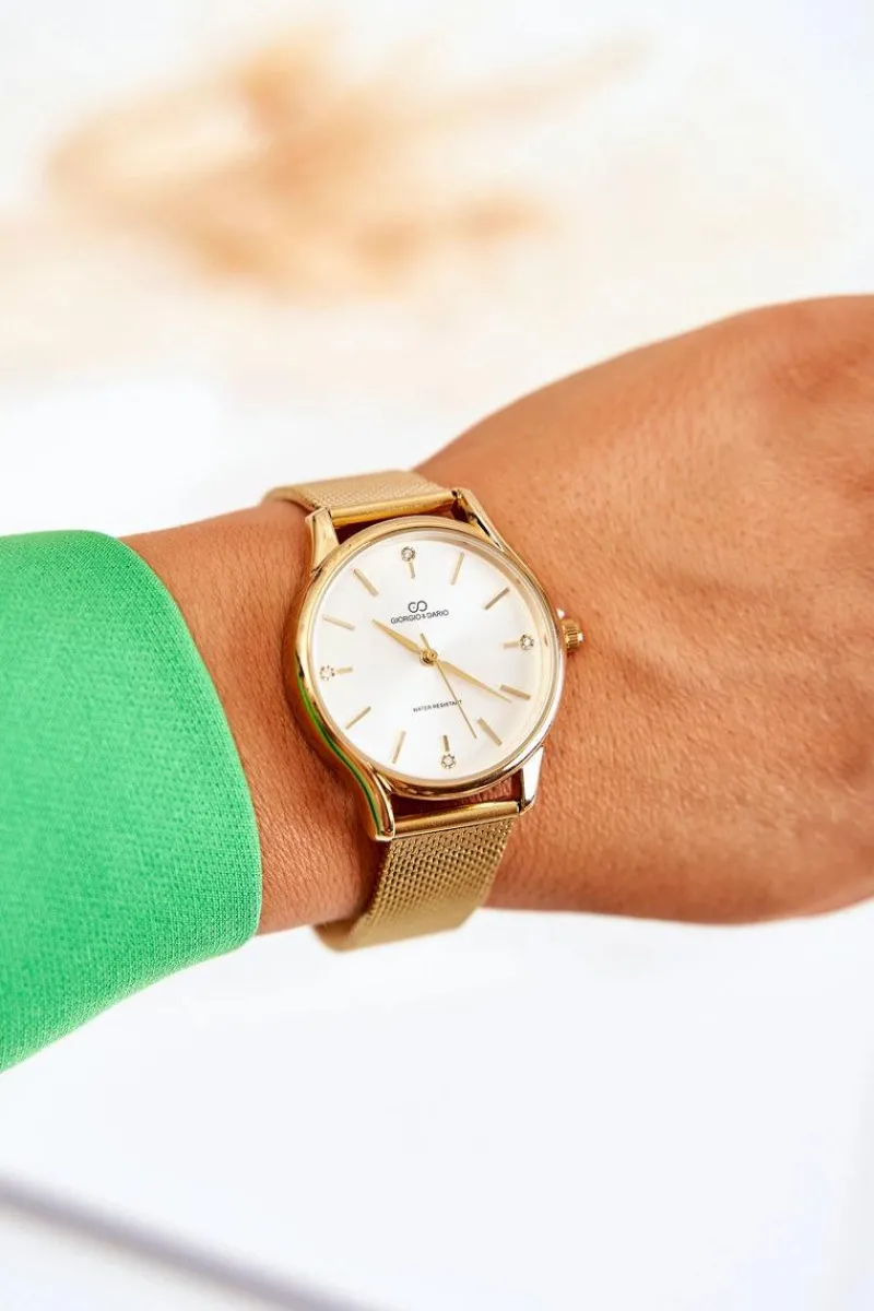 New Giorgio&Dario Damski Wodoodporny Zegarek Giorgio & Dario Złoty