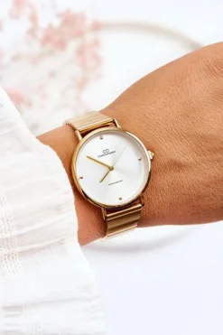 Sale Giorgio&Dario Damski Wodoodporny Zegarek Na Bransolecie Złoto-Biały