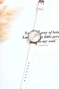 Best Damski Zegarek Analogowy Bez Niklu Biały Zegarki