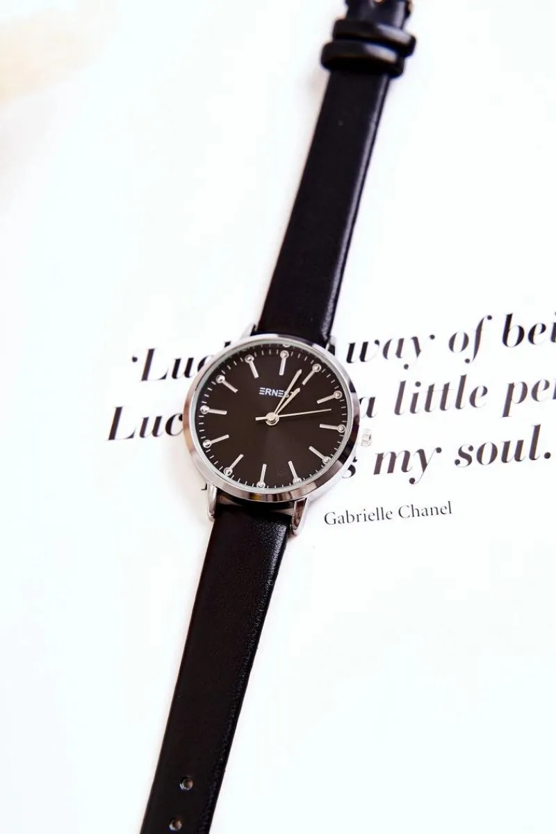 Outlet Damski Zegarek Analogowy Bez Niklu Czarne Zegarki