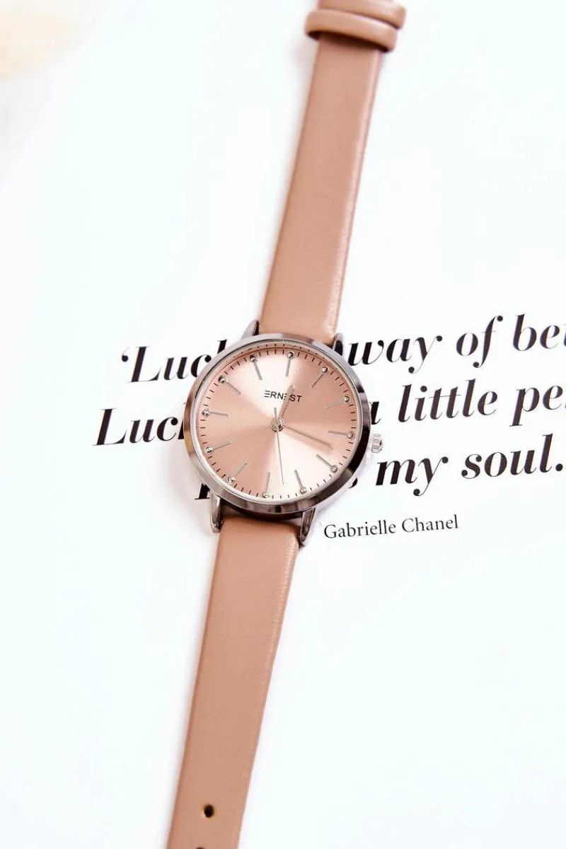 Damski Zegarek Analogowy Bez Niklu Beżowy Zegarki