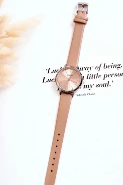 Damski Zegarek Analogowy Bez Niklu Beżowy Zegarki