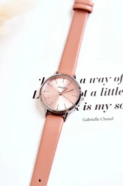 Discount Damski Zegarek Analogowy Bez Niklu Różowy Zegarki