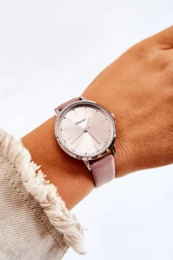 Online Damski Zegarek Analogowy Bez Niklu Brudny Róż Zegarki