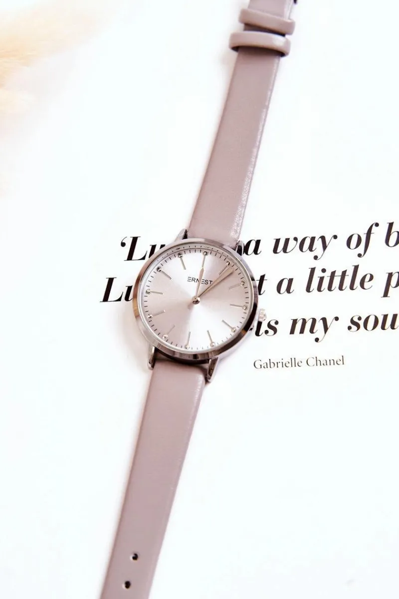 Sale Damski Zegarek Analogowy Bez Niklu Szary Zegarki