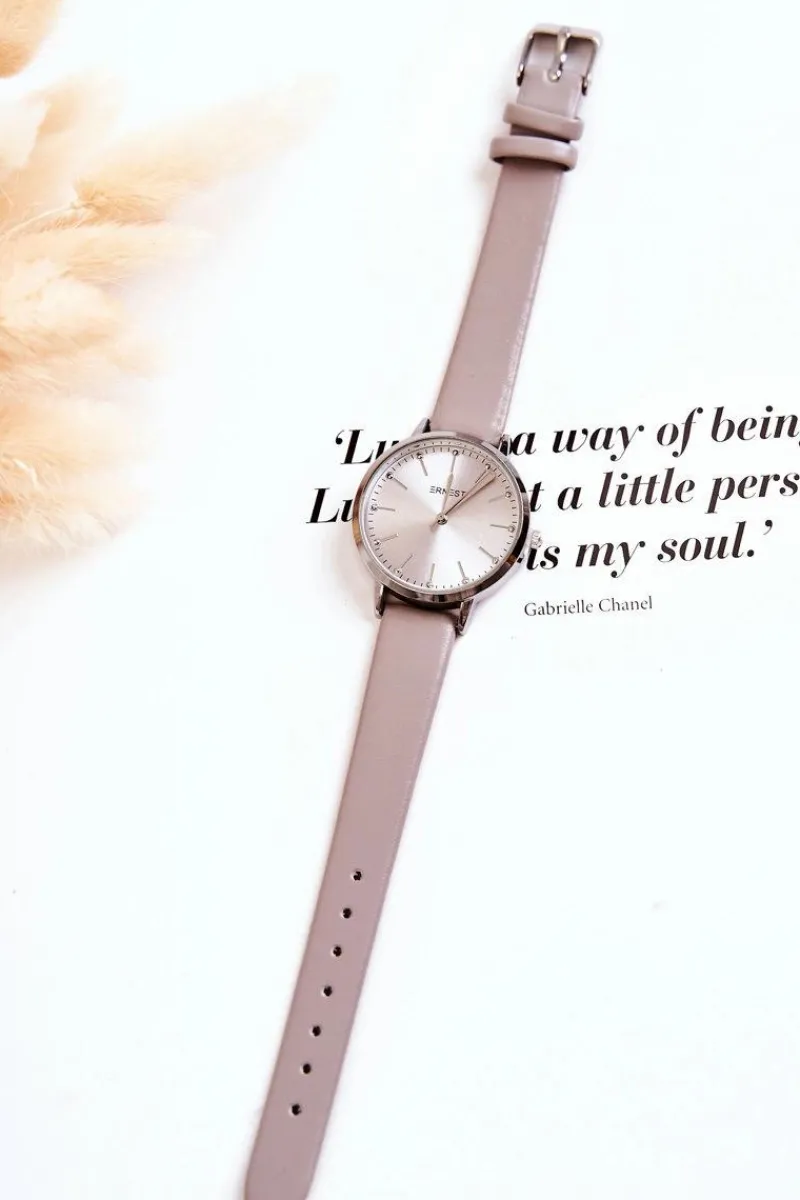 Sale Damski Zegarek Analogowy Bez Niklu Szary Zegarki