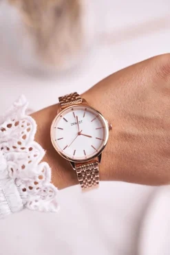 Zegarki>Ernest Damski Zegarek Bransoleta Różowe Złoto Classic