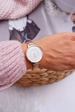 Best Boto Damski Zegarek Champagne Kryształki Maniaq