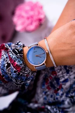 Best Ernest Damski Zegarek Błękitny Belven