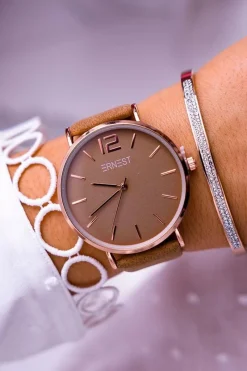 Best Damski Zegarek Brązowy Claire Zegarki