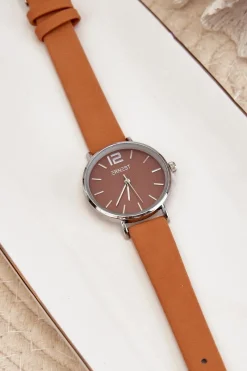 Hot Ernest Damski Zegarek Ciemnobeżowy Sandmill