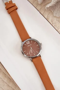 Hot Ernest Damski Zegarek Ciemnobeżowy Sandmill