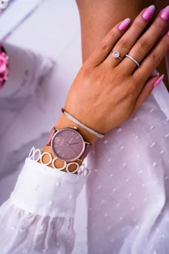 Discount Ernest Damski Zegarek Ciemnoróżowy Claire