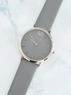 New Damski Zegarek Claire Szary Złota Koperta Zegarki