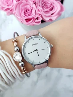 Hot Damski Zegarek Ethienne Pudrowy Róż Zegarki