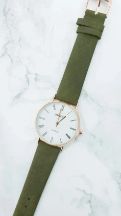 Zegarki>Ernest Damski Zegarek Feel Oliwkowy