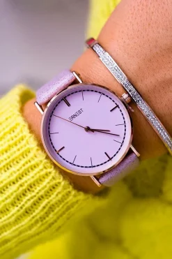 Discount Ernest Damski Zegarek Fioletowy Belven