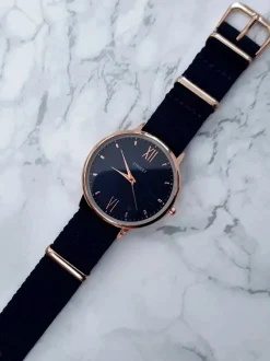 Discount Damski Zegarek Fousie Granatowy Zegarki