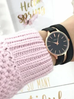 Online Ernest Damski Zegarek Jules Czarny