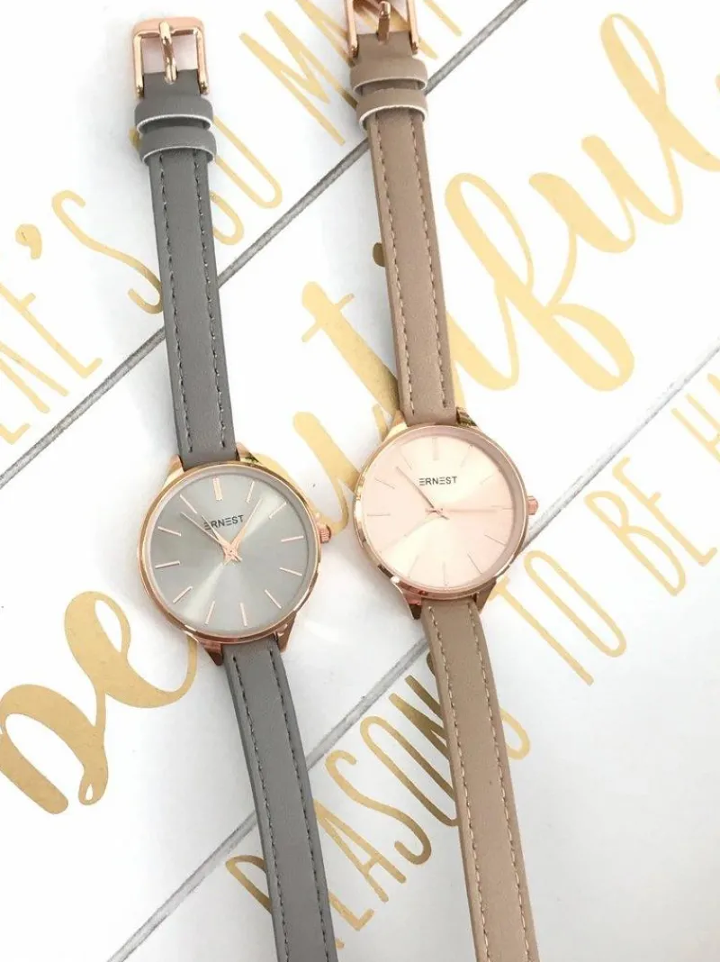 Clearance Ernest Damski Zegarek Jules Beżowy