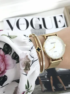 New Damski Zegarek Lena Złoty Zegarki