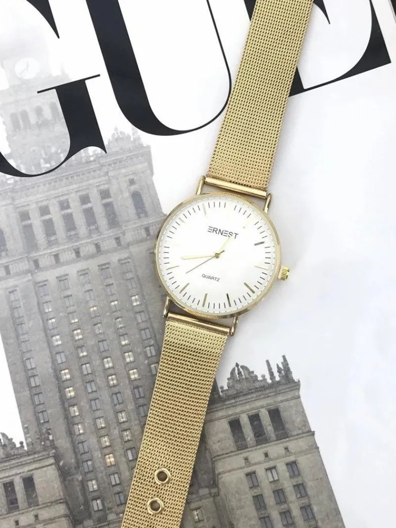 New Damski Zegarek Lena Złoty Zegarki