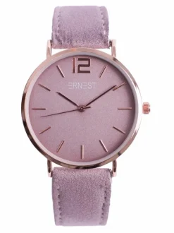 Hot Ernest Damski Zegarek Manon Zamszowy Fioletowy Złoty